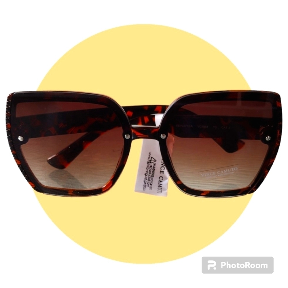 🌅 Nwt Vince Camuto Tortoise Buttefly Square Sunglasses